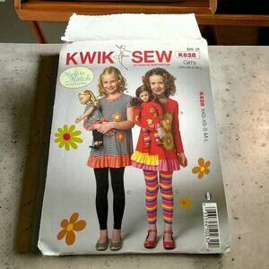 KWIK SEW K628 TOPS & LEGGINGS Girls Sz XXS‎ XS S M L NEW